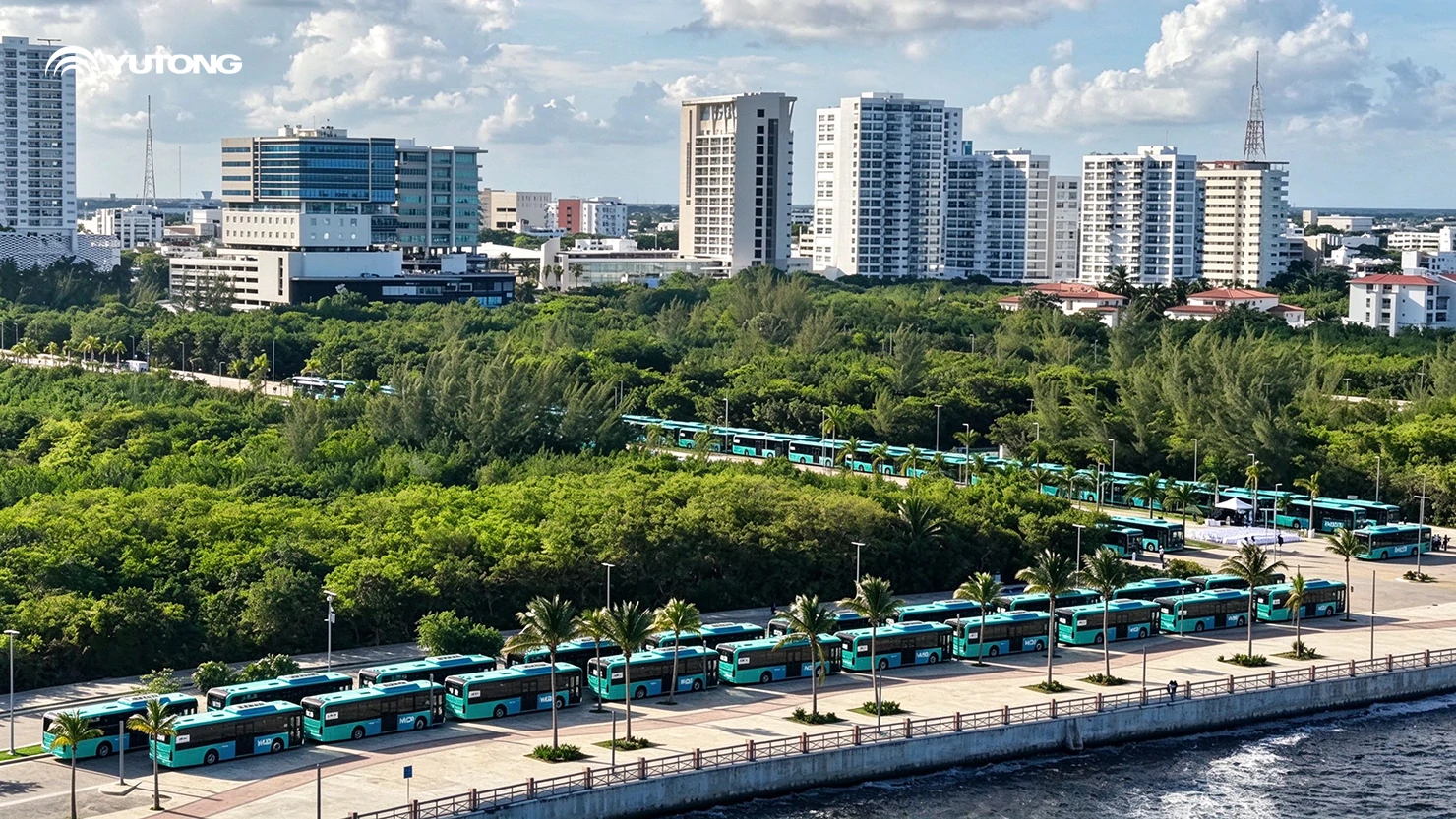 Yutong de México entrega autobuses híbridos para modernizar el transporte público en Cancún