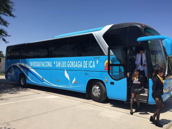 Nueve autobuses de Yutong han sido entregados formalmente a la Universidad de Ica de Perú