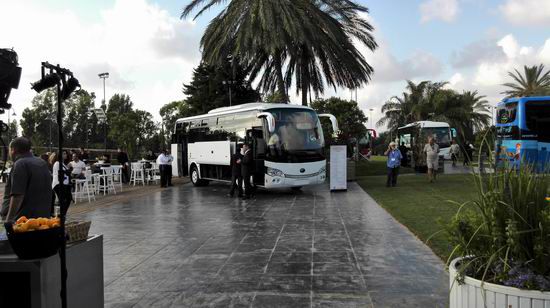 La Exposición itinerante de los productos del Euro VI de Yutong se puso en marcha en el centro de Exposición Internacional de Tel Aviv de Israel