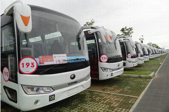 170 autobuses eléctricos de Yutong circulan para las olimpiadas de Cantón