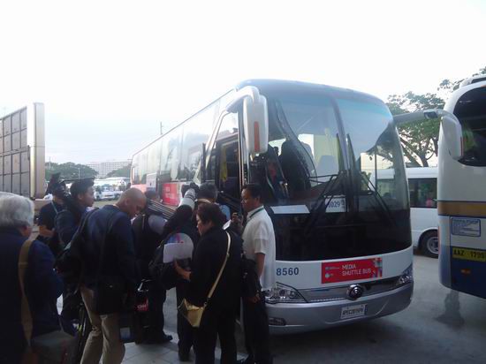 27 autobuses Yutong circulan en APEC en Filipinas