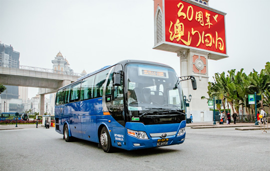 Autobuses de Yutong sirven para la celebración del Vigésimo Aniversario del Regreso de Macao