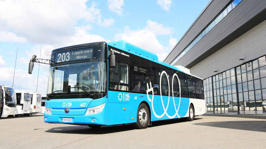 El primer lote de autobús puro eléctrico en Finlandia es fabricado por China, Yutong impulsa el viaje magnífico en Europa