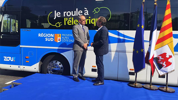 Se inició la primera línea interurbana pura eléctrica en Europa, y el autobús puro eléctrico de Yutong entró en Provenza, Francia.