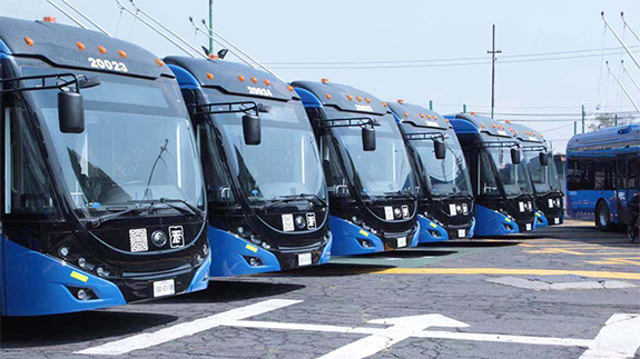 63 trolebuses eléctricos YUTONG abren electromovilidad en la CDMX