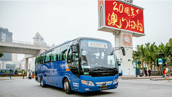 Autobuses de Yutong sirven para la celebración del Vigésimo Aniversario del Regreso de Macao