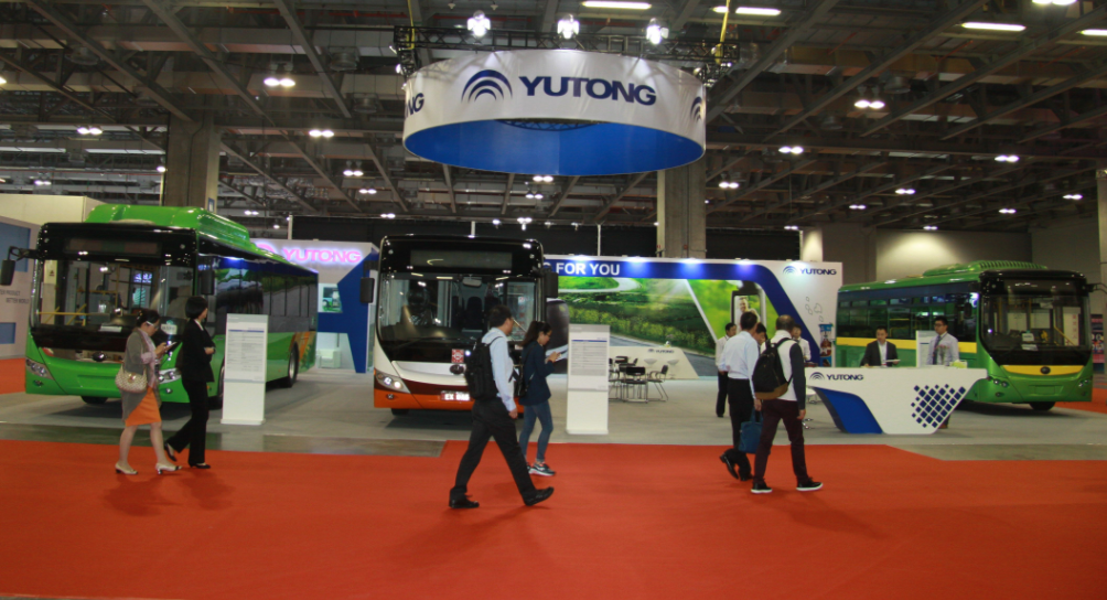 Yutong nueva energía buses debutan en la IV sesión de auto show de Macao de 2014
