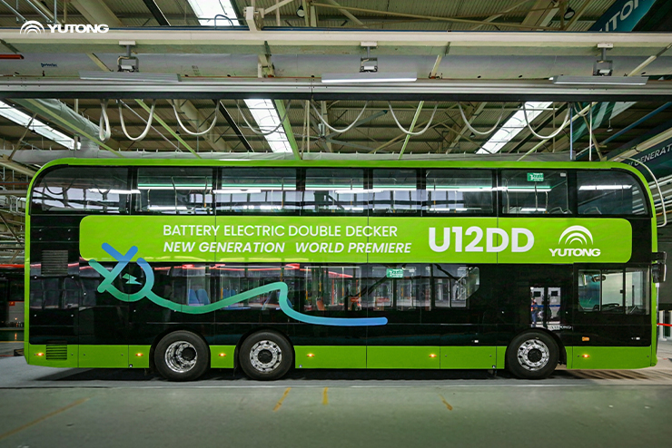 La nueva generación de autobús eléctrico de dos pisos U12DD de Yutong ya está en escena