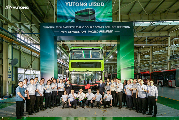 La nueva generación de autobús eléctrico de dos pisos U12DD de Yutong ya está en escena