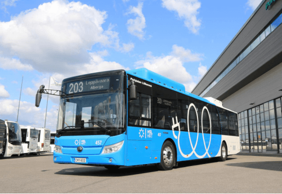 El primer lote de autobús puro eléctrico en Finlandia es fabricado por China, Yutong impulsa el viaje magnífico en Europa
